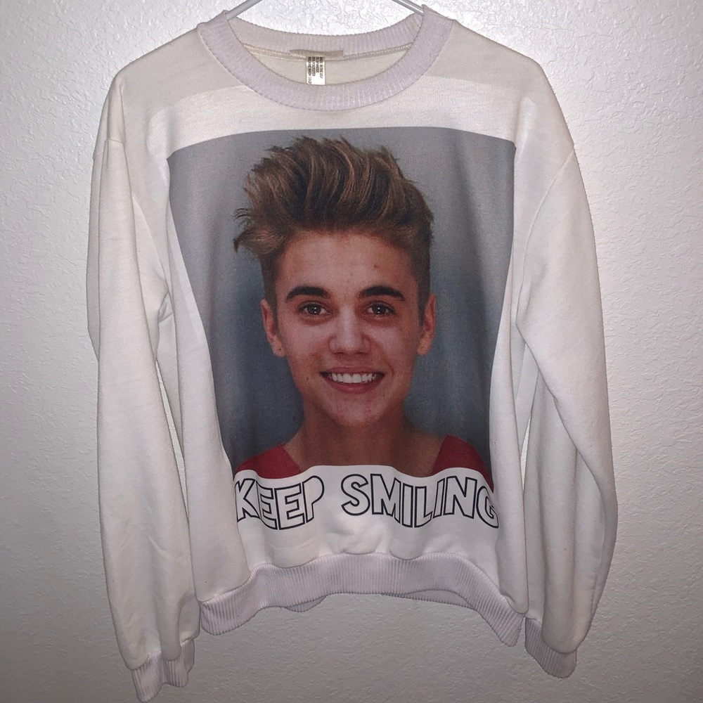 Justin Bieber mugshot crew neck